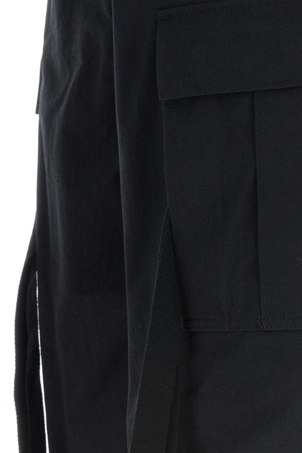 Black cotton and nylon cargo pant - 3