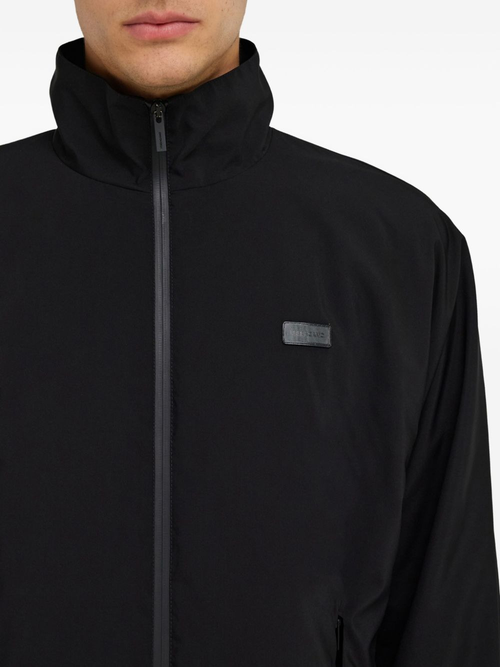 logo-patch bomber jacket - 5