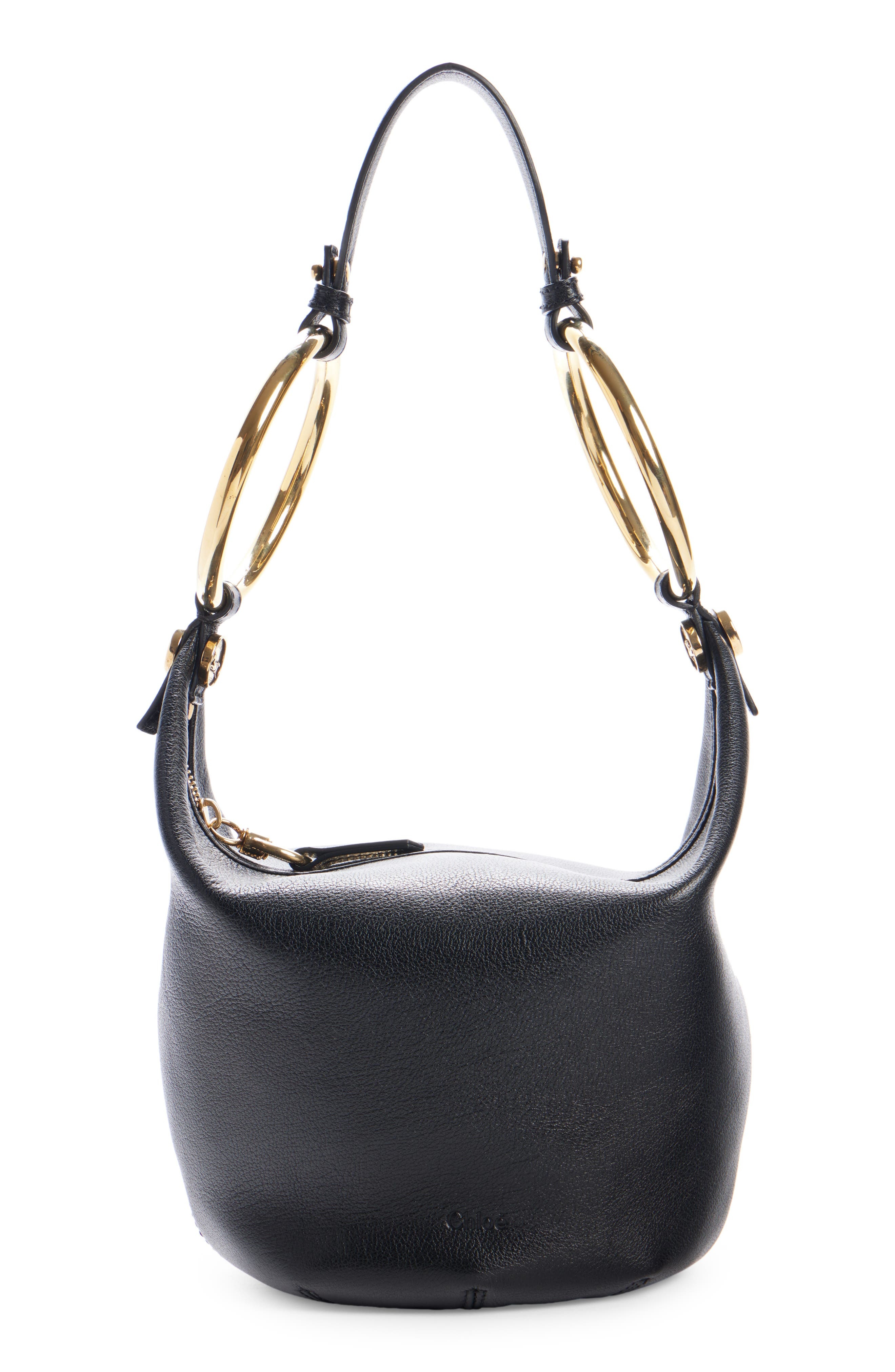 Chloé Bracelet Leather Shoulder Bag in 001 Black at Nordstrom - 1
