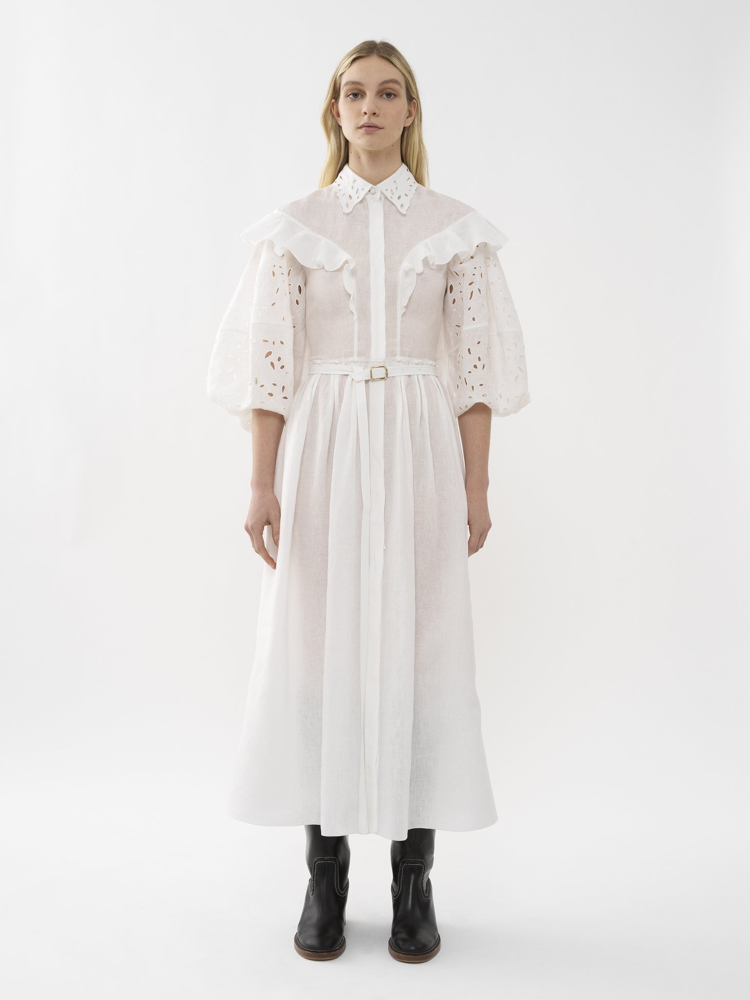 BALLOON-SLEEVE DRESS - 2