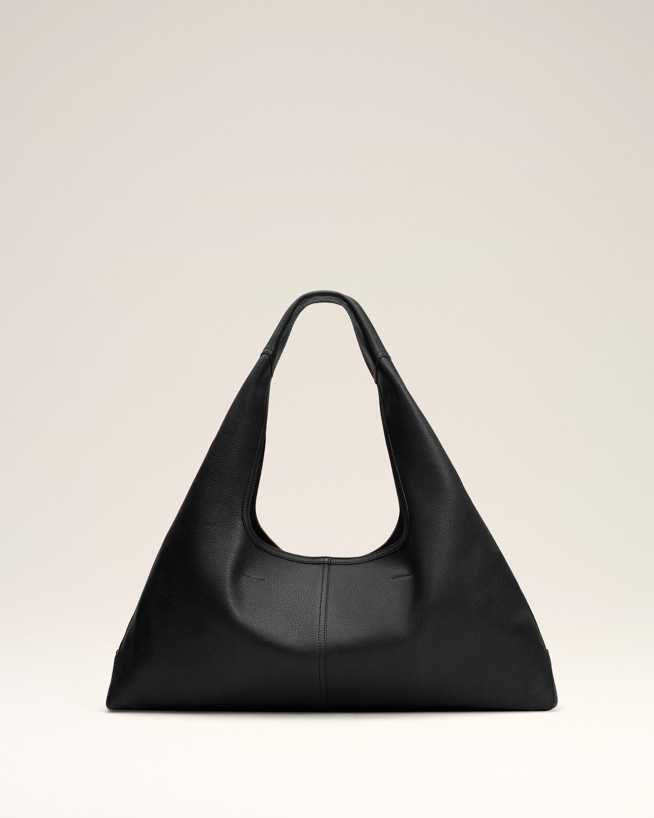 BLACK SUPPLE LEATHER ETIENNE SHOULDER BAG - 4
