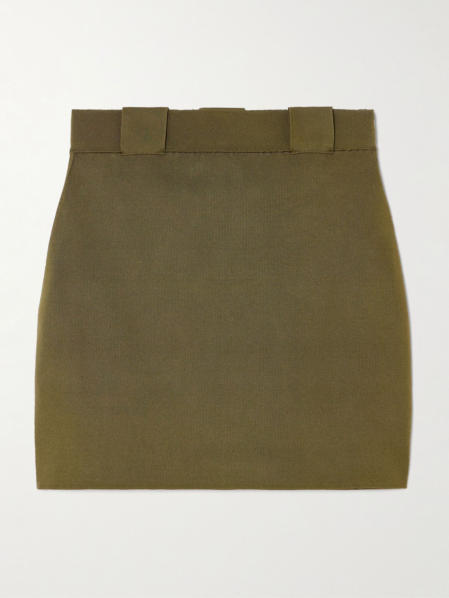 Silk-blend mini skirt Green - 1
