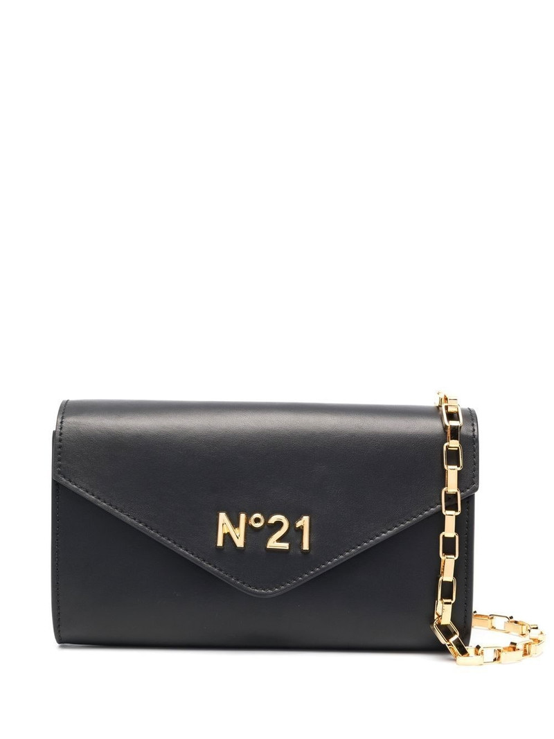 logo-plaque leather bag 1