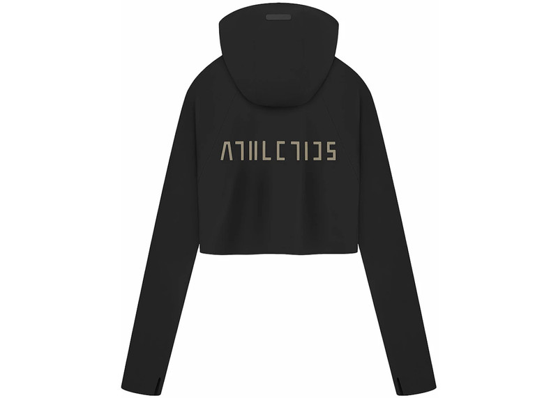 Fear of God Fear of God Athletics Women's Base Layer Crop Hoodie Black outlook