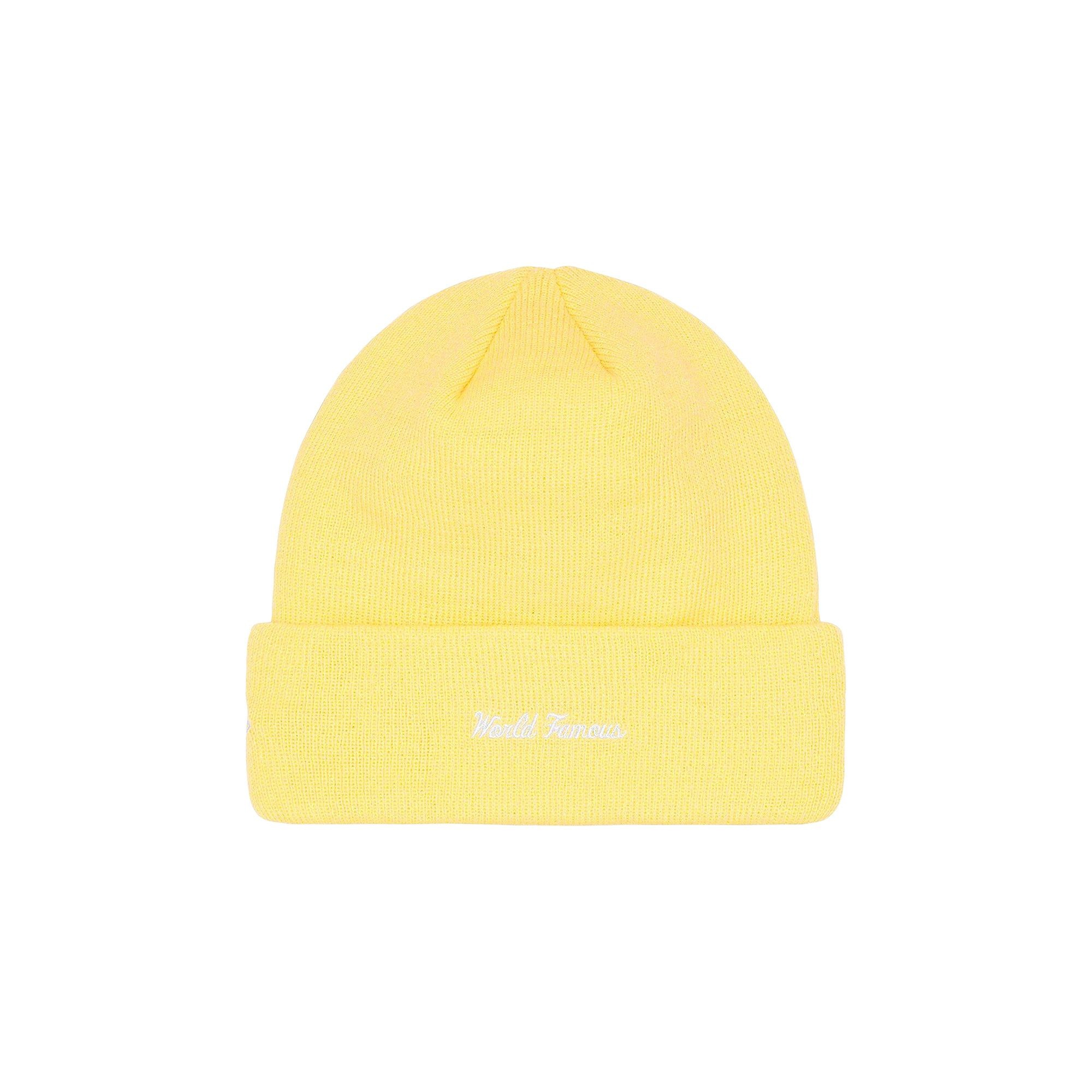 Supreme x New Era Box Logo Beanie 'Pale Yellow' - 2