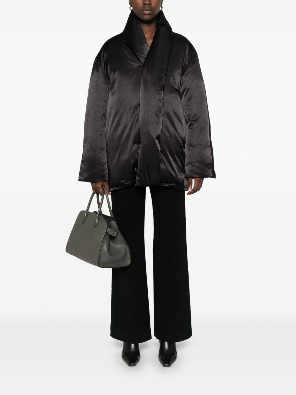 satin puffer jacket - 2