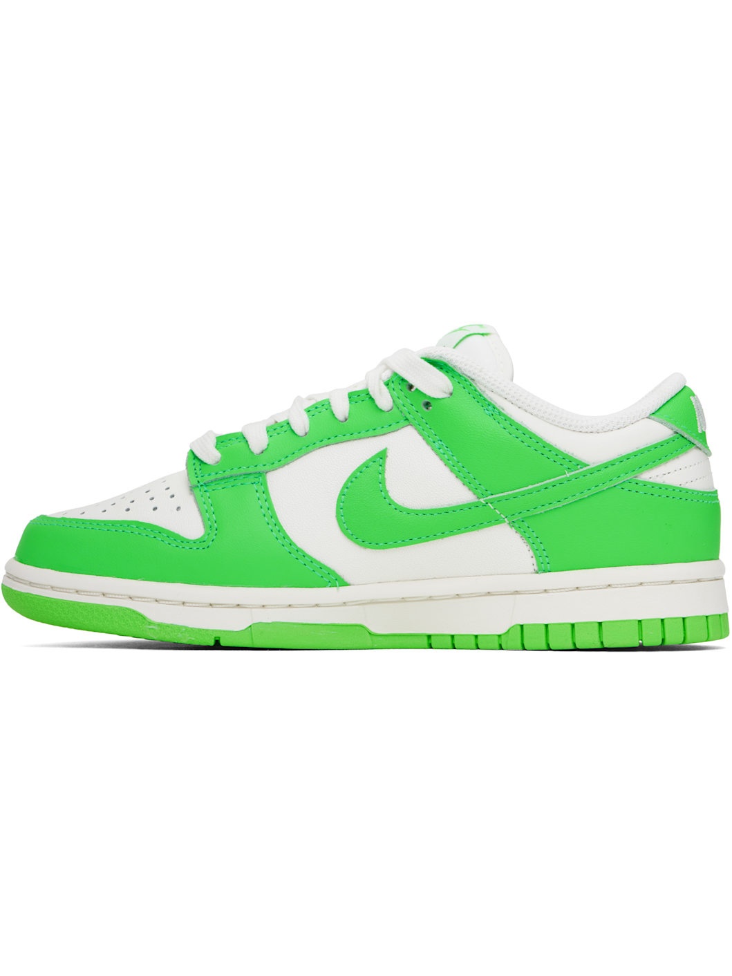 White & Green Dunk Low Sneakers - 3