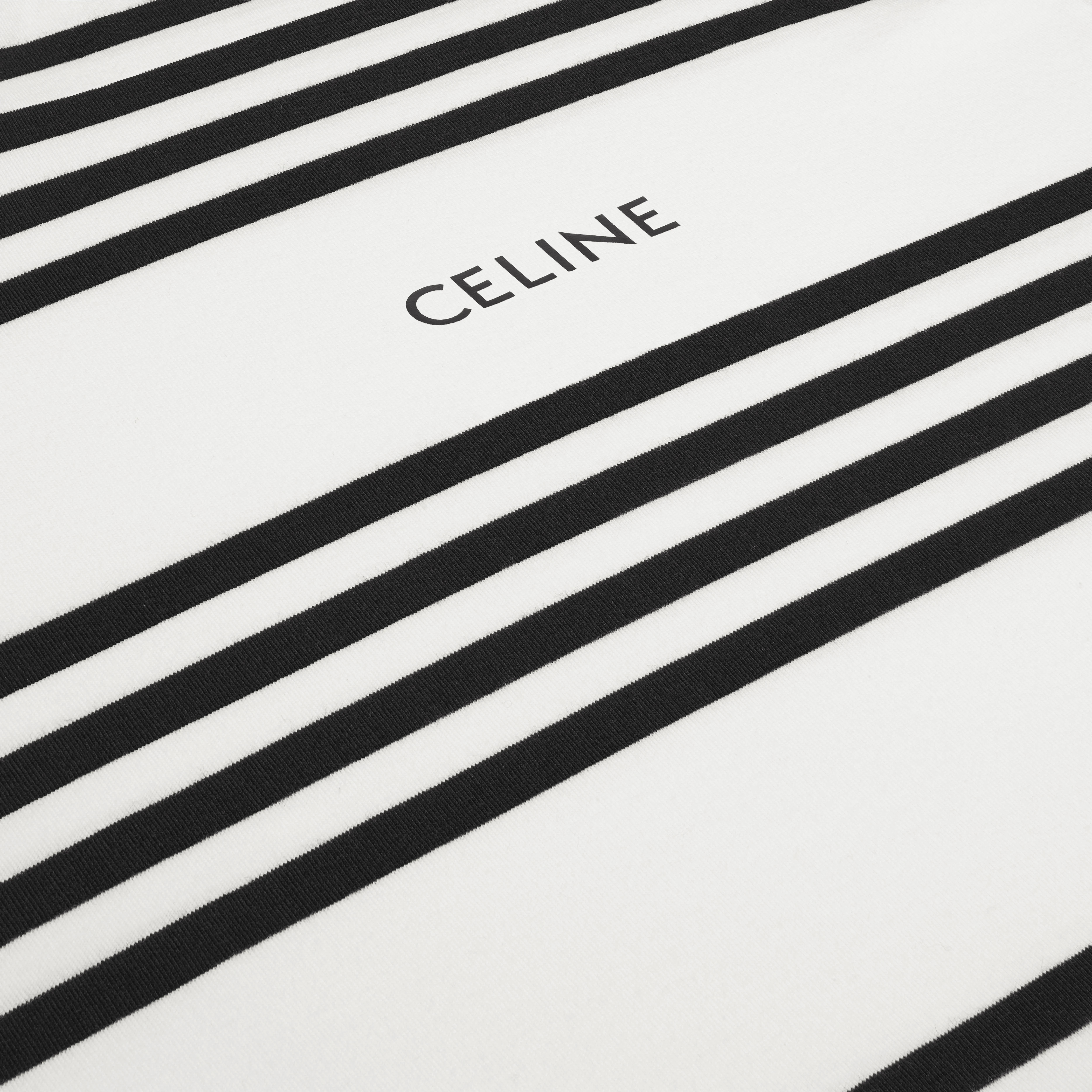 celine loose t-shirt in striped cotton jersey - 4