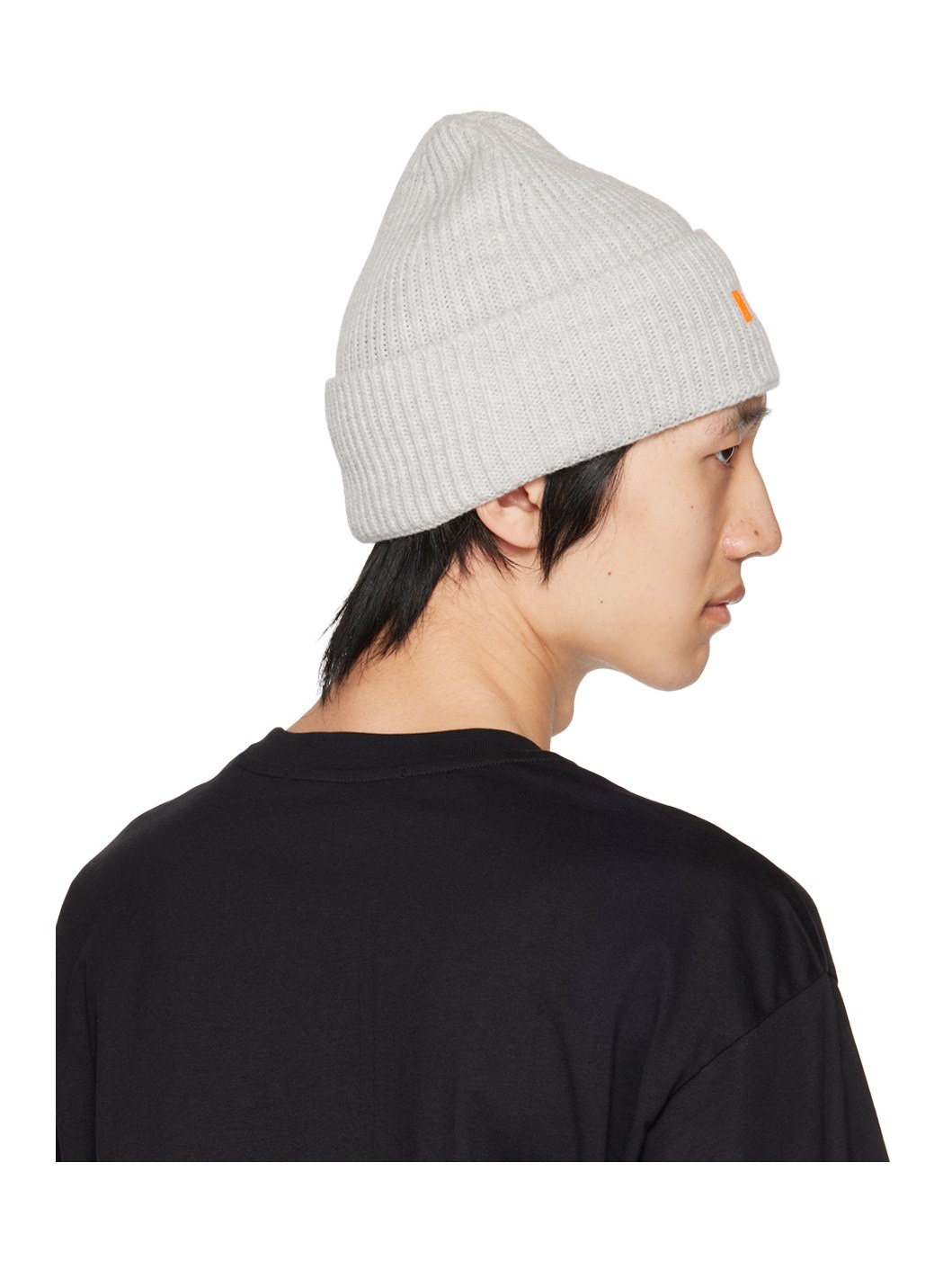 Gray Embroidered Logo Beanie - 3