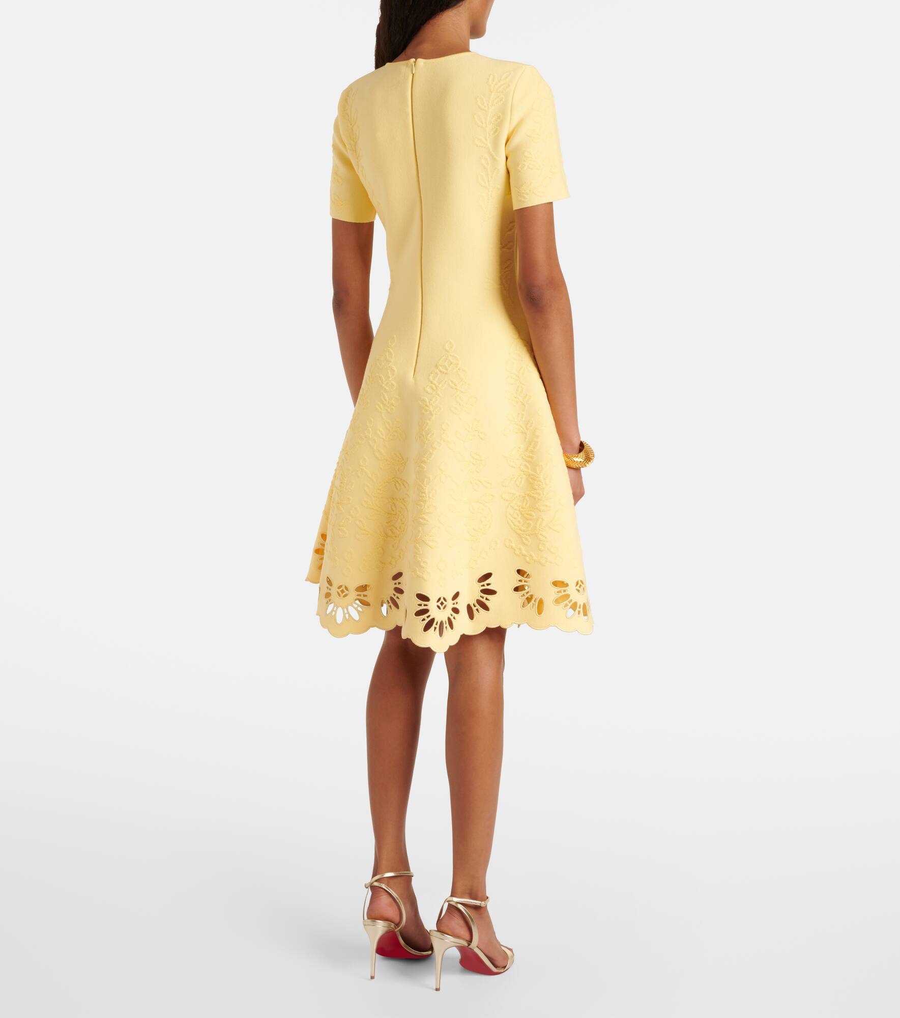 Eyelet jacquard minidress - 3