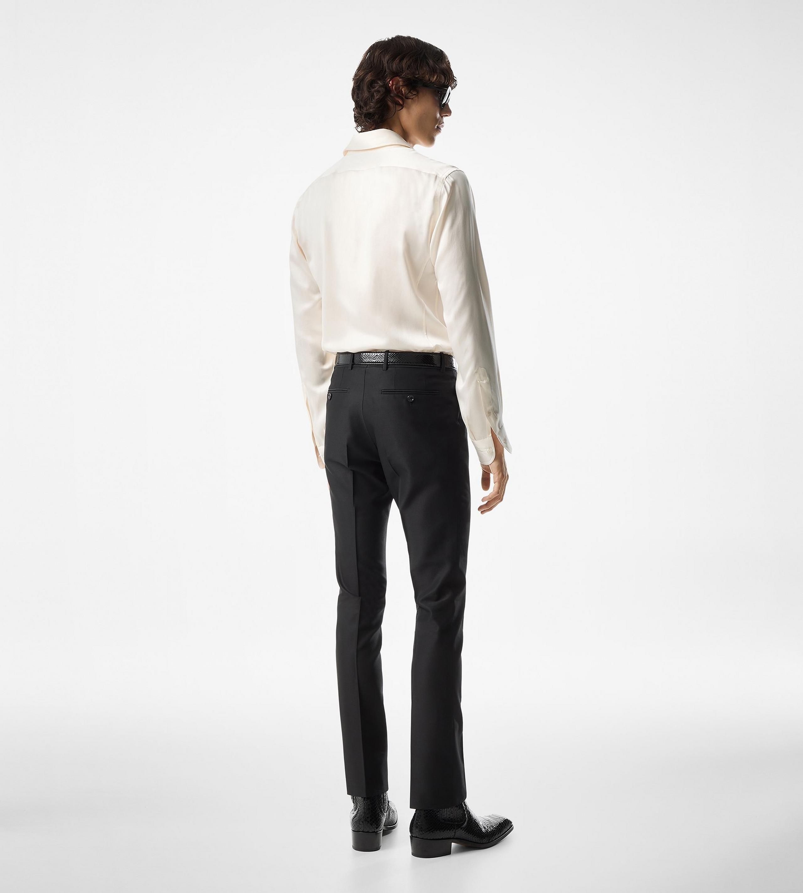 SILK CHARMEUSE SLIM FIT SHIRT - 3