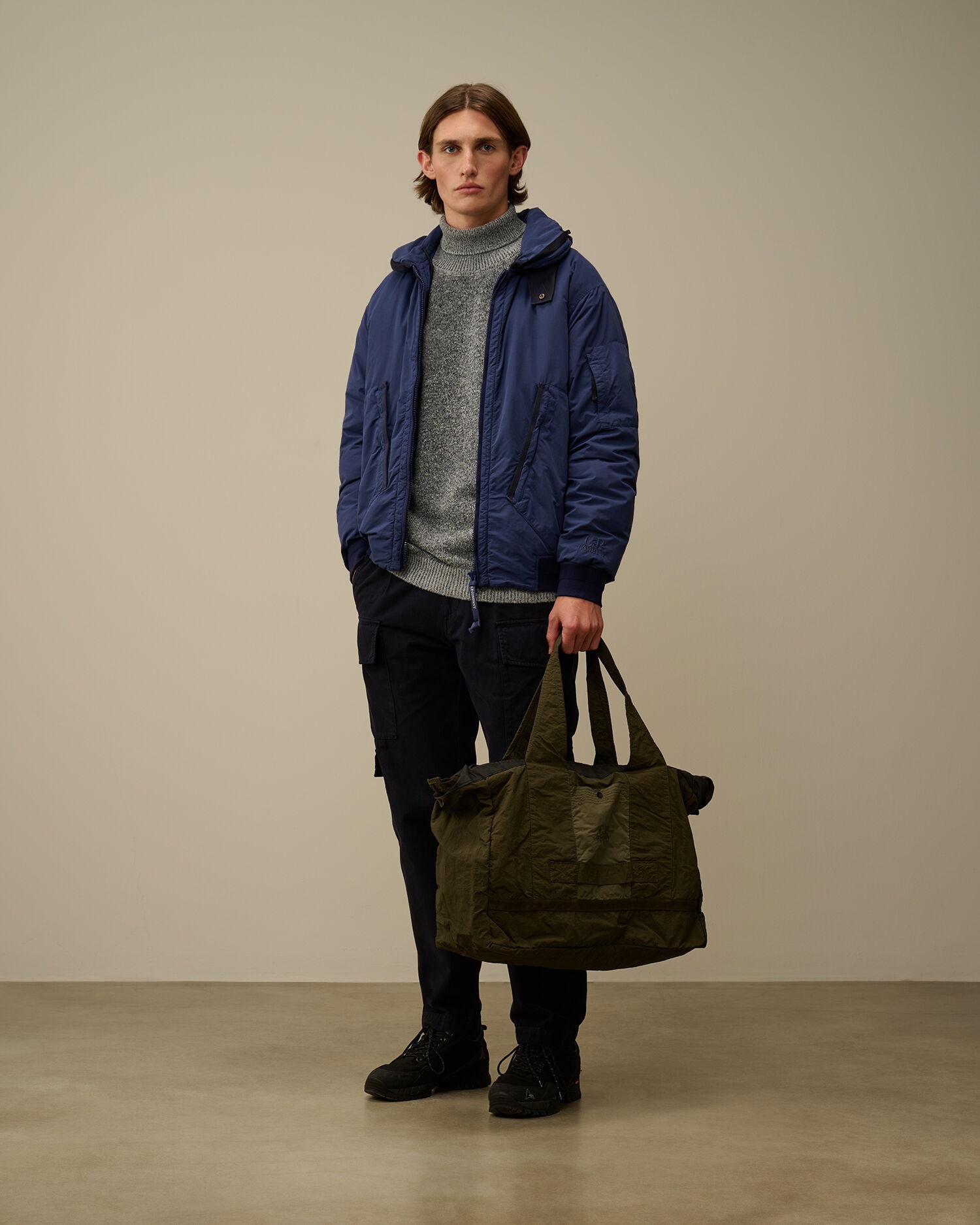 C.P. Company Flatt Nylon Hooded Short Down Jacket | REVERSIBLE C.P. Company Flatt Nylon Hooded Short Down Jacket | REVERSIBLE