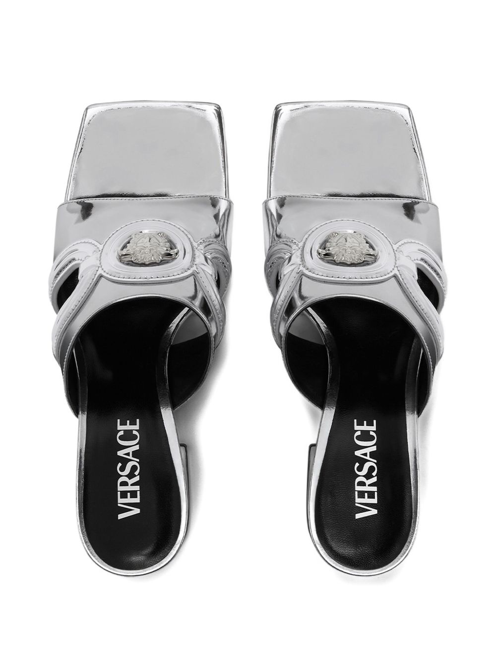 70mm Medusa '95 metallic mules - 4