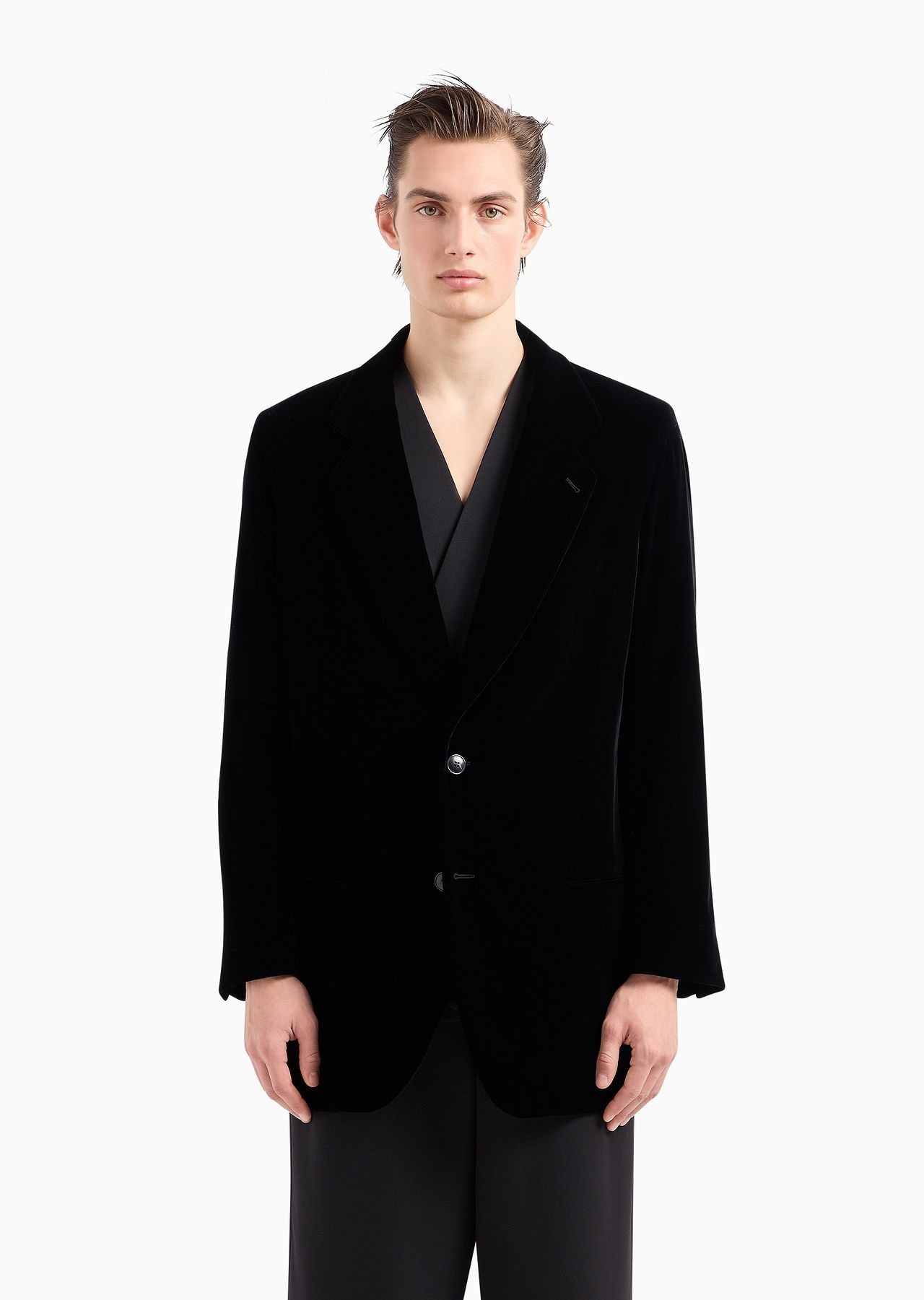 Heritage Line single-breasted velvet jacket - 2