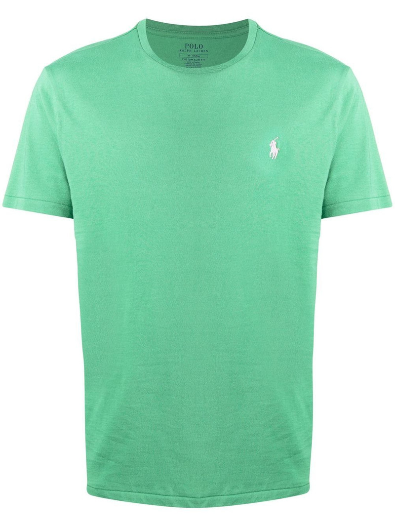 logo-embroidered cotton T-shirt 1