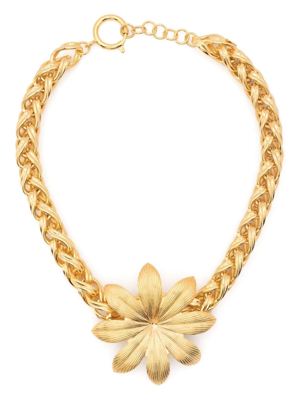 floral-appliquÃ© necklace - 1