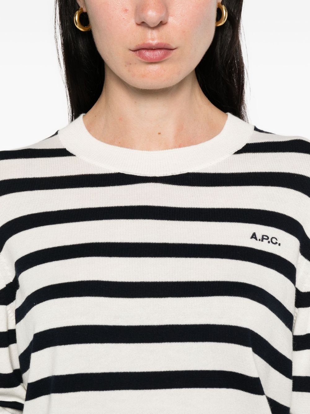 Josepha striped crew-neck jumper - 5