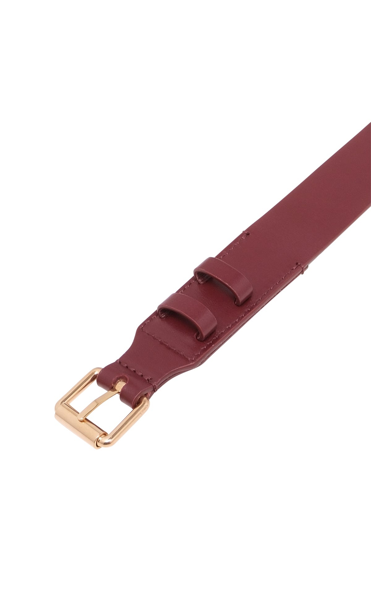 Nilmot Belt in Bordeaux Leather - 3