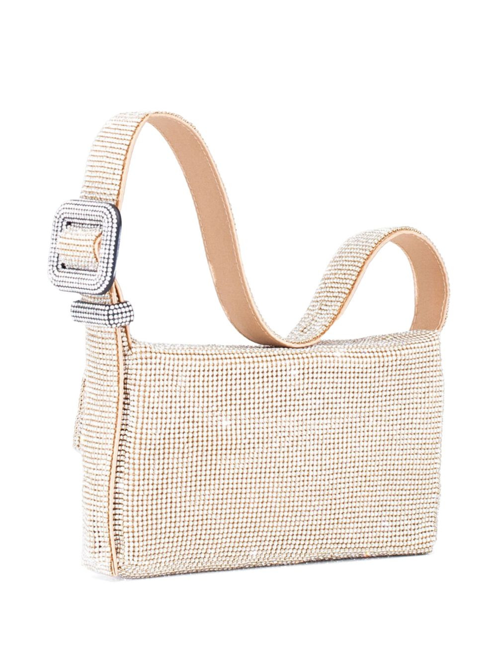 crystal-embellished buckle shoulder bag - 2