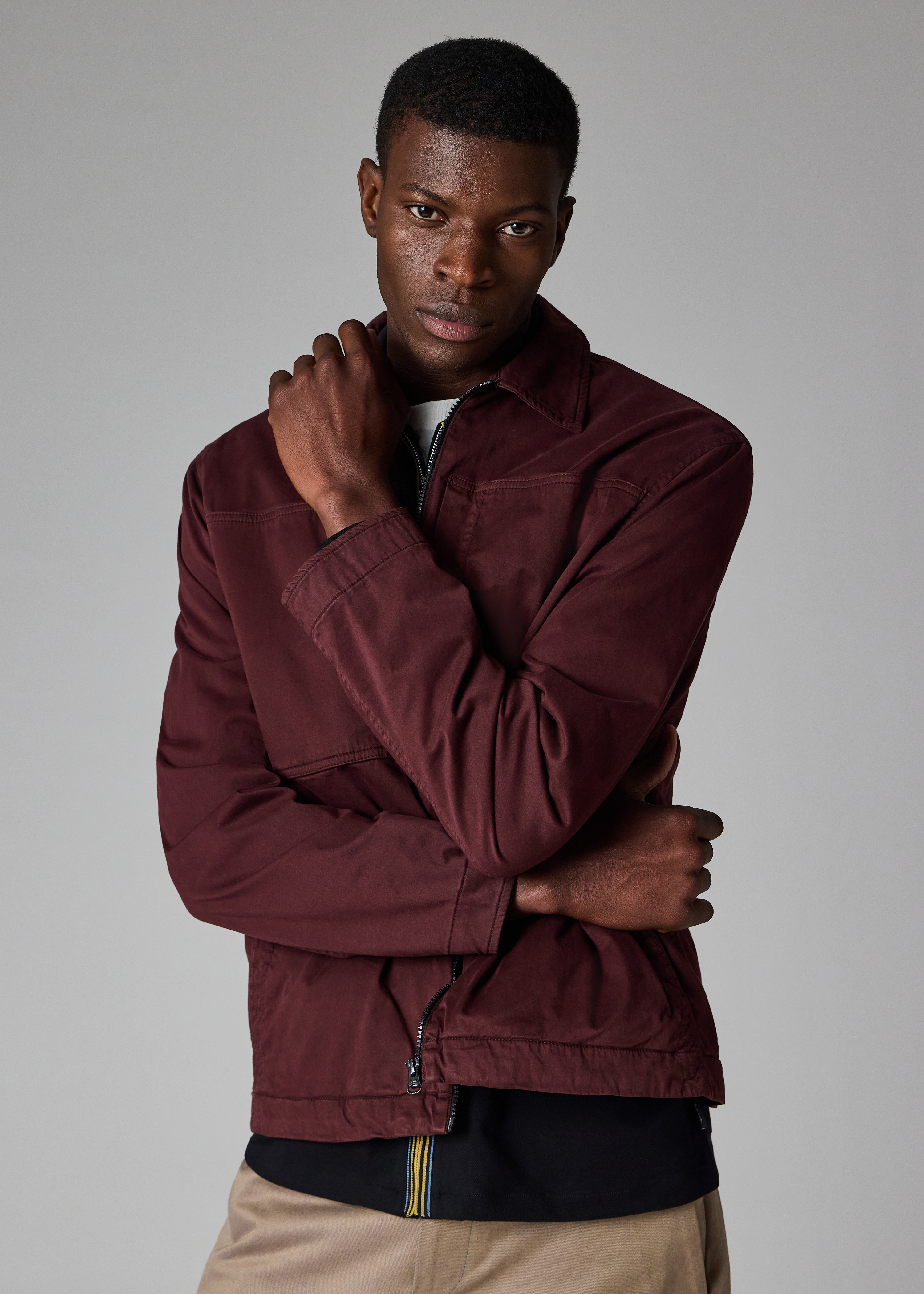 Burgundy Garment Dyed Stretch-Cotton Overshirt - 6