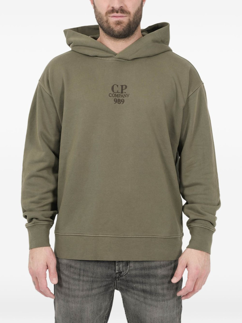 logo-embroidery hoodie 1