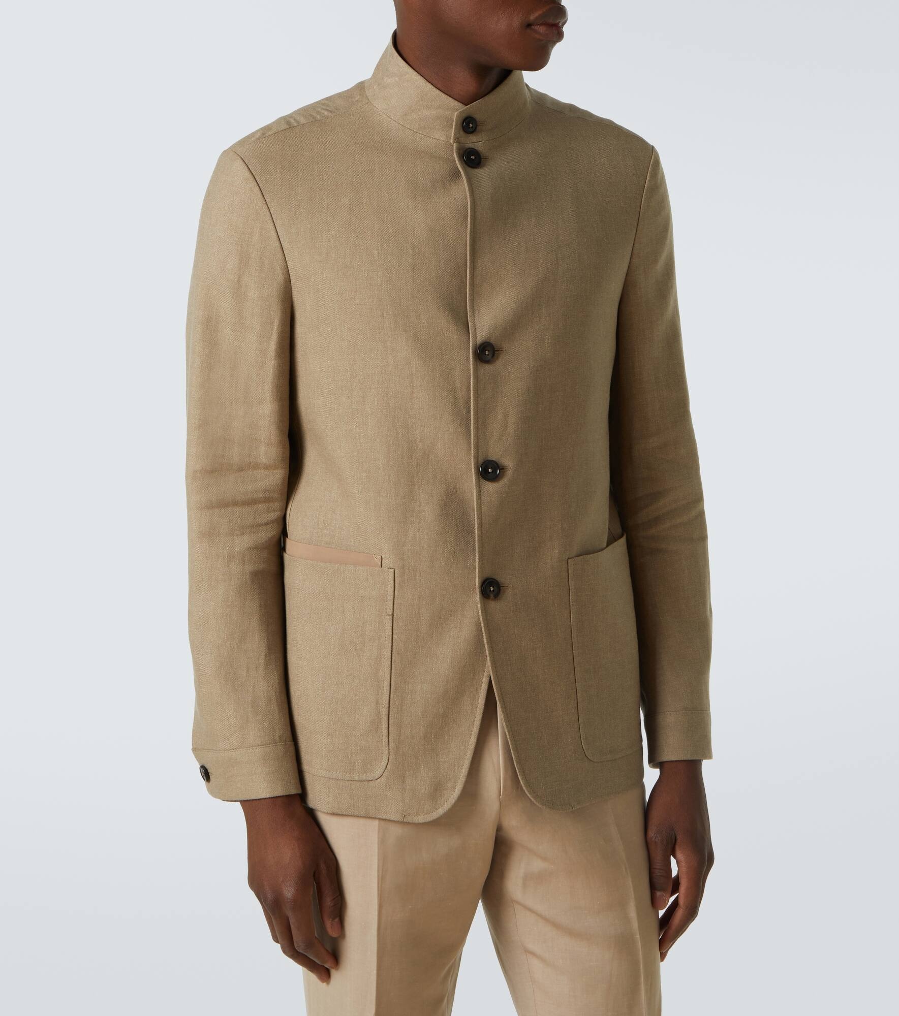 Chore linen and wool blazer - 3