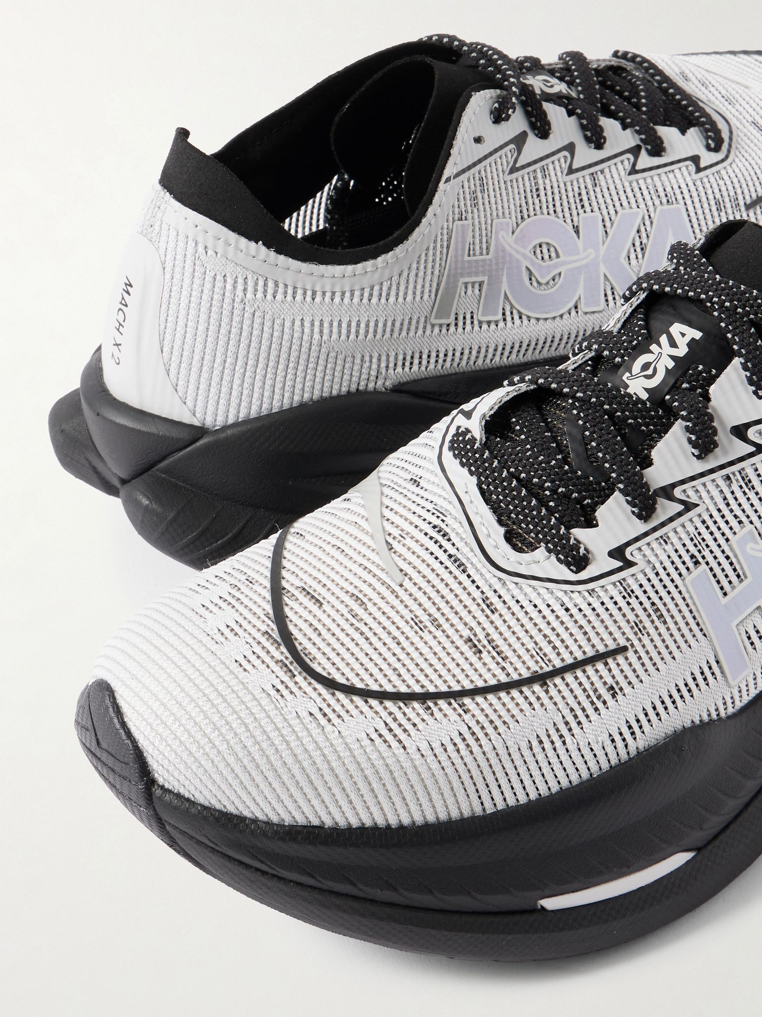 Mach X 2 Rubber-Trimmed Mesh Sneakers Gray - 5