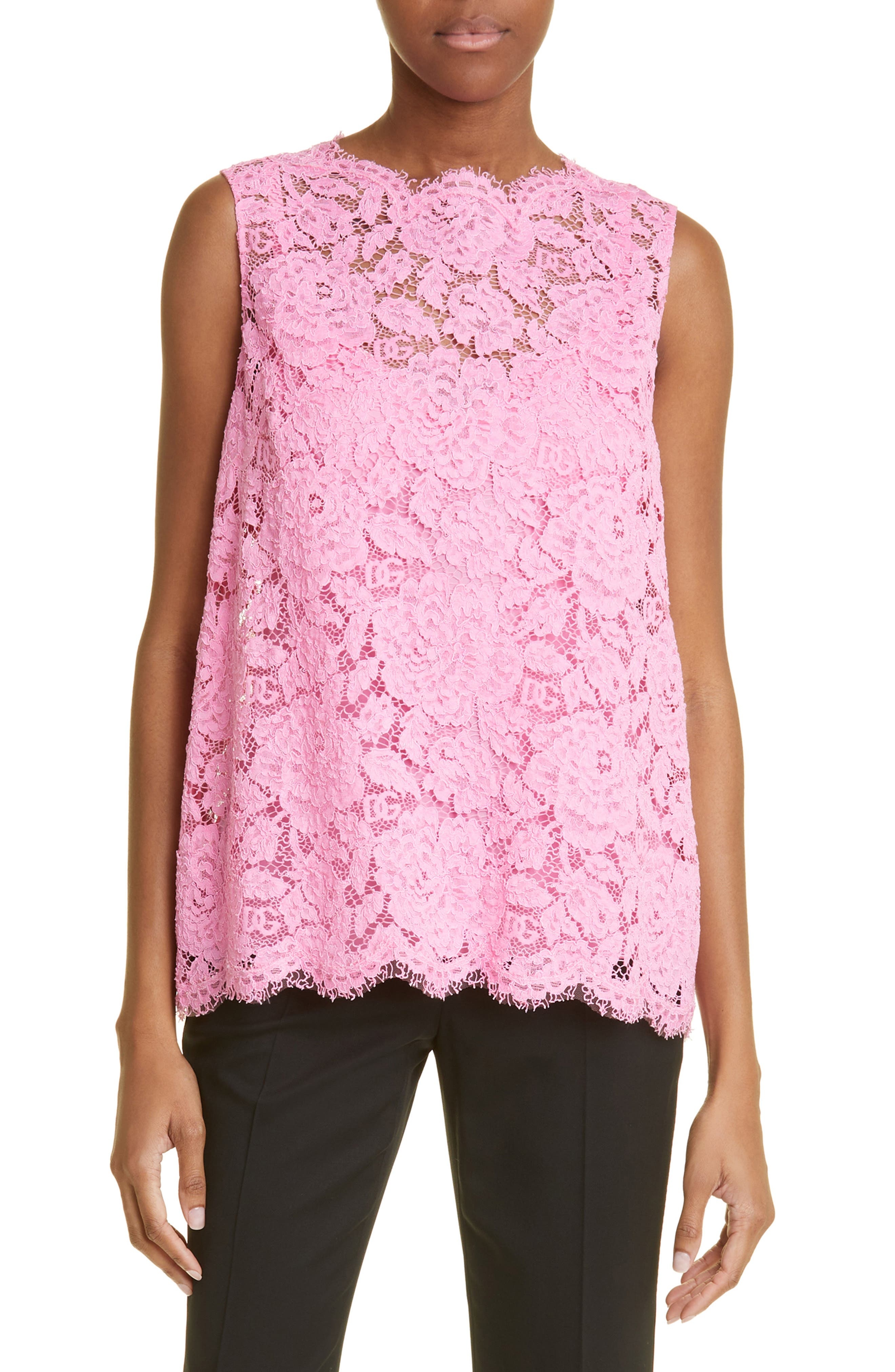 Branded Stretch Lace Top - 1