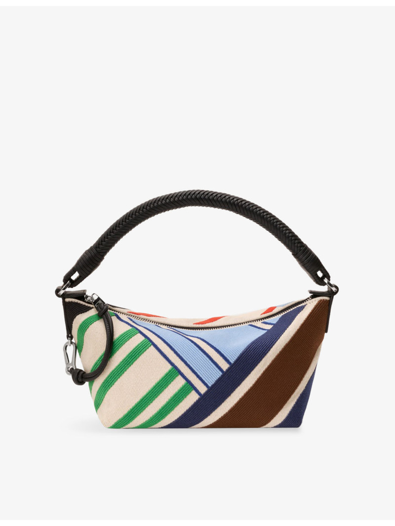 Cala Bayadere Embroidered Canvas Shoulder Bag 1