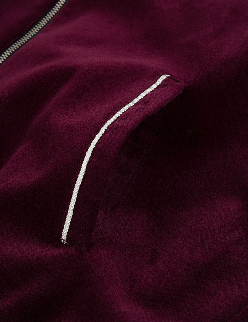 Crane and Logo Embroidery Regular Fit Reversible Bomber Jacket 14