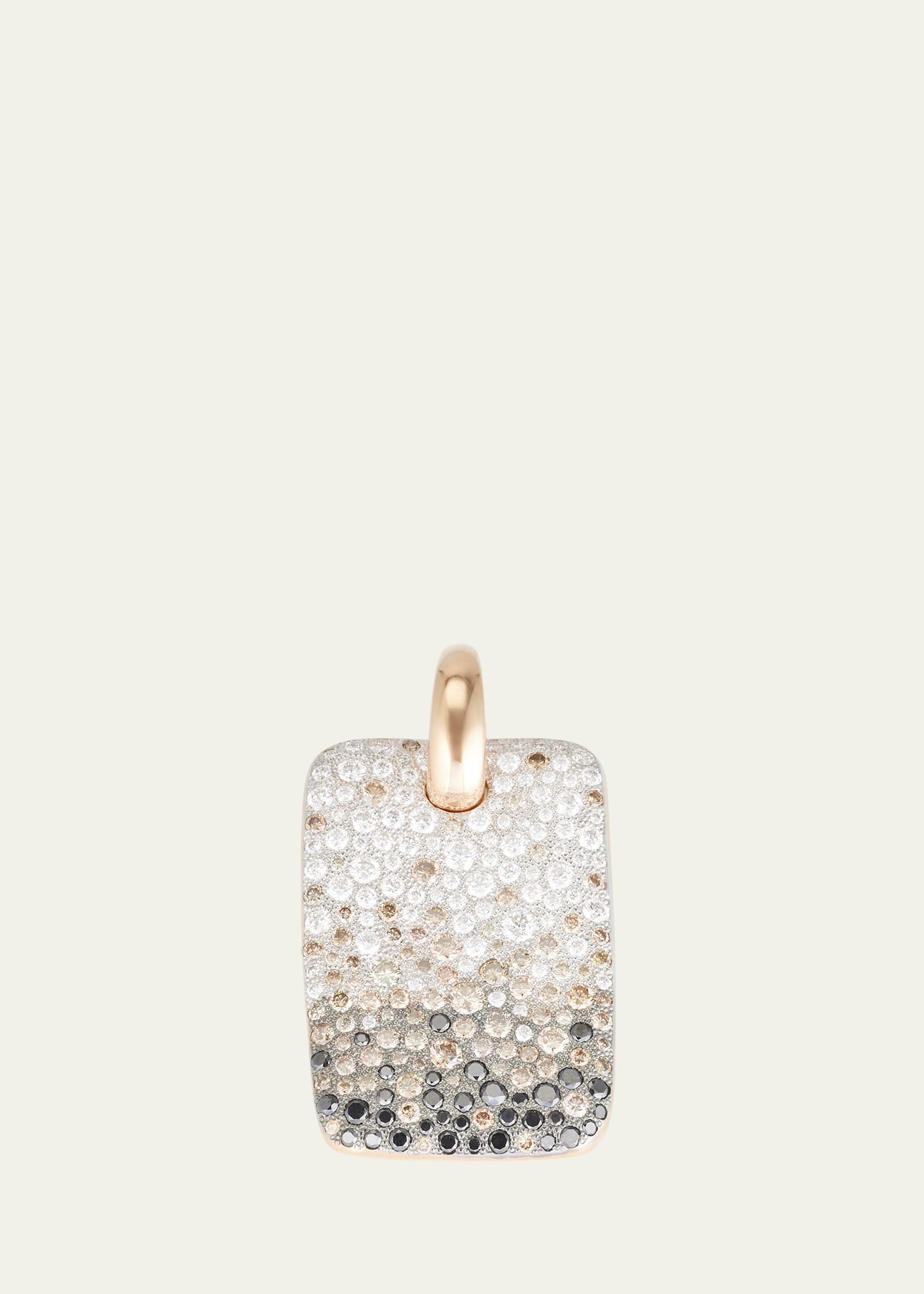 18K Rose Gold Sabbia Pendant with Diamonds - 1