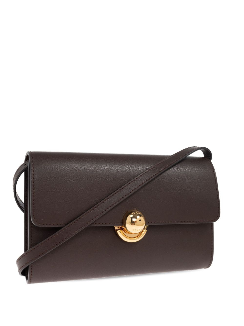 circular-clasp leather tote bag - 3