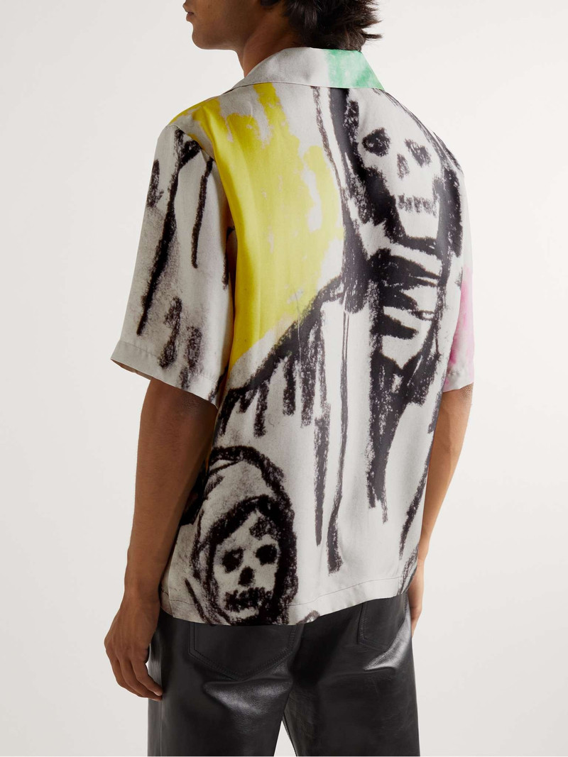 + Wes Lang Convertible-Collar Printed Silk-Twill Shirt 4