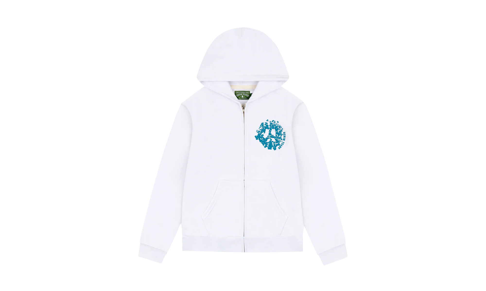 Denim University Zip Hoodie "White" - 1
