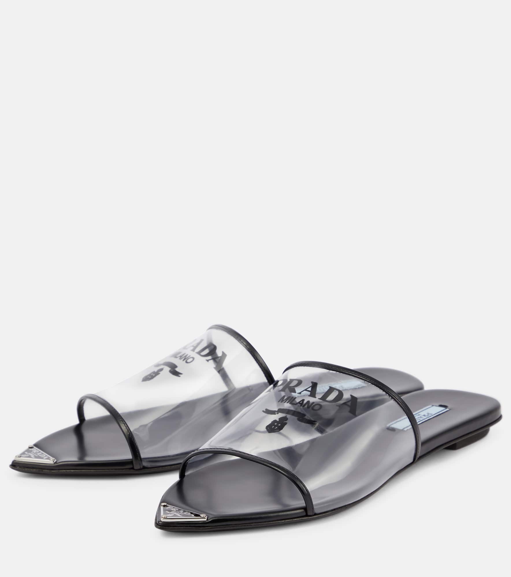 Leather-trimmed slides - 3