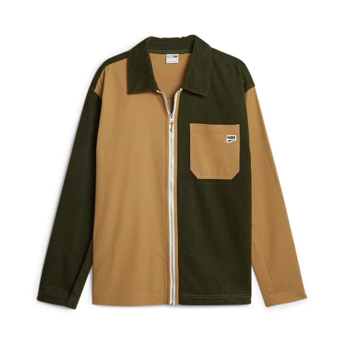PUMA Downtown Corduroy Shirt 'Brown Olive Green' 621291-31 - 1