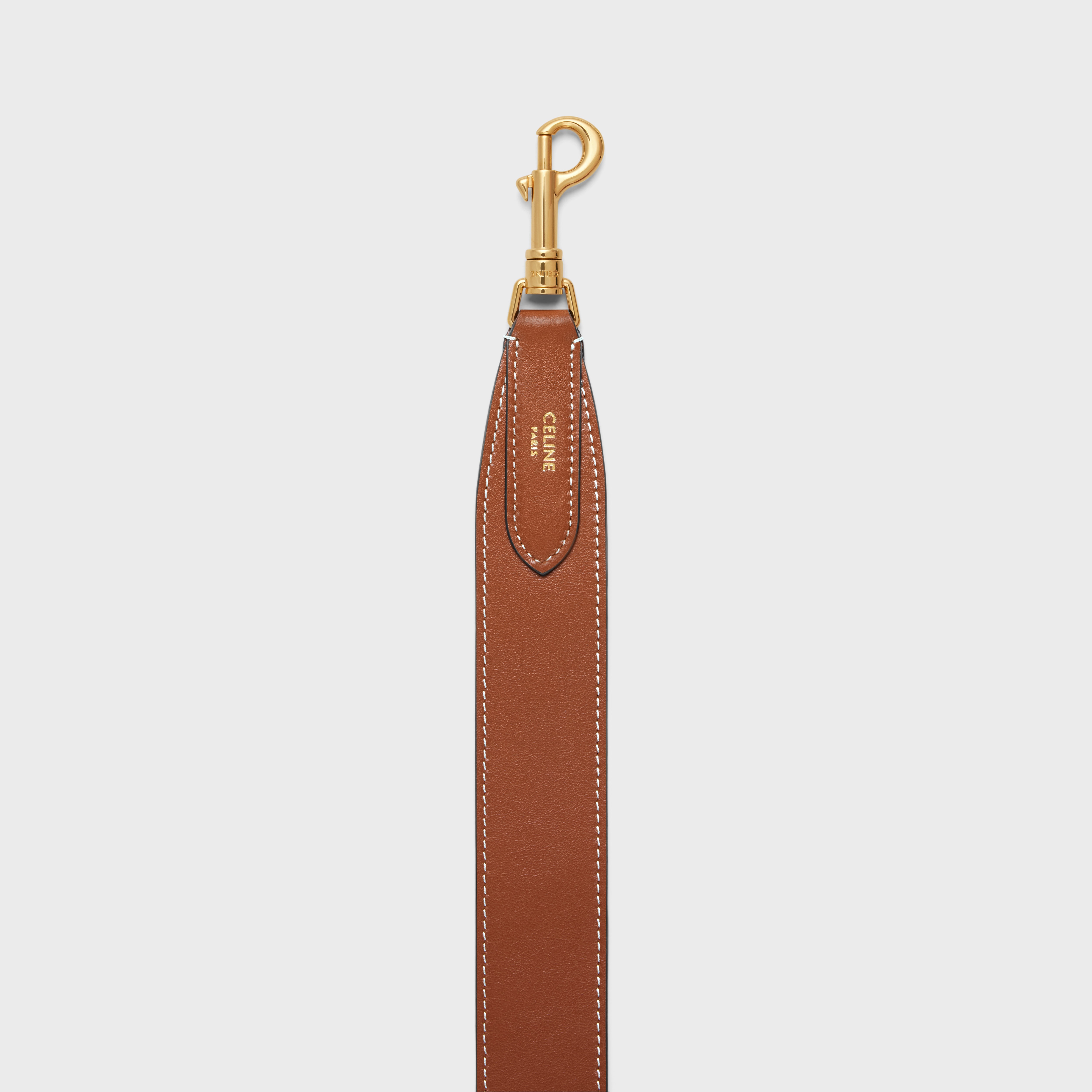 Long Strap in smooth calfskin with GOLD FINISHING - 3