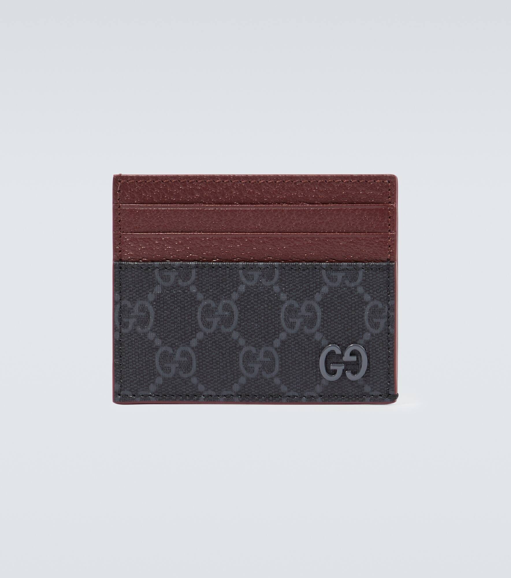 GG canvas and leather card holder - 1