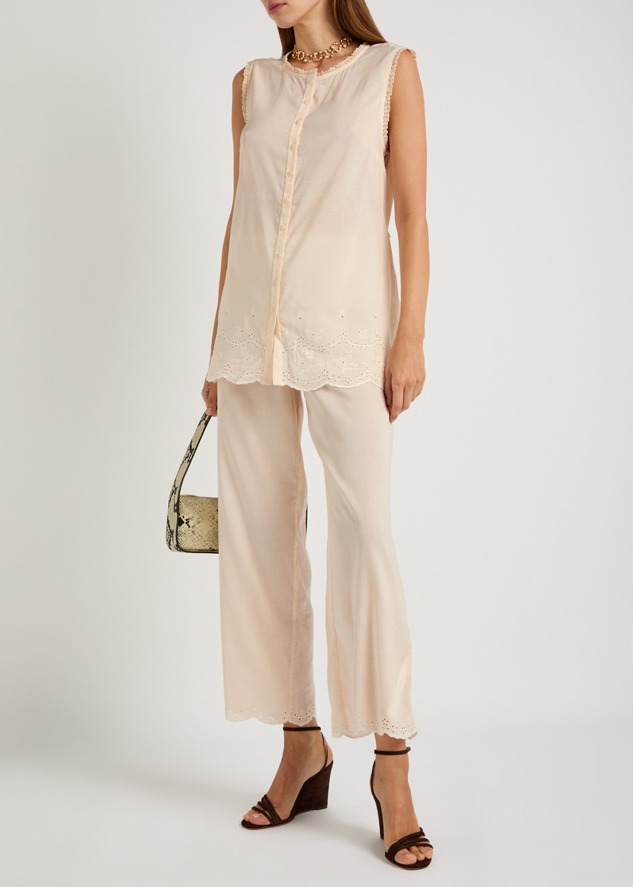 Reformation Willa Cotton-blend top and Trousers set - 4