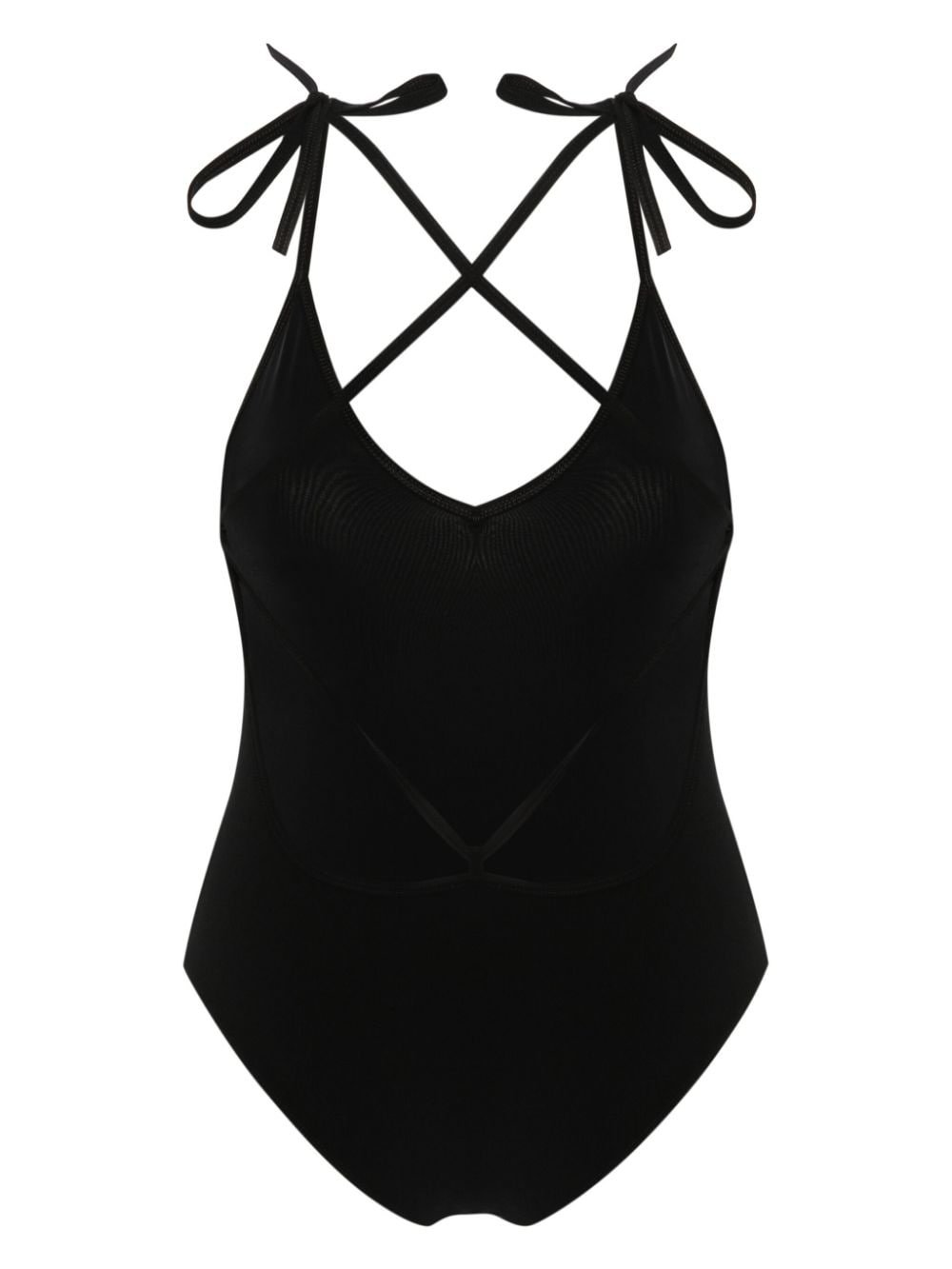 Swan criss-cross straps swimsuit - 2