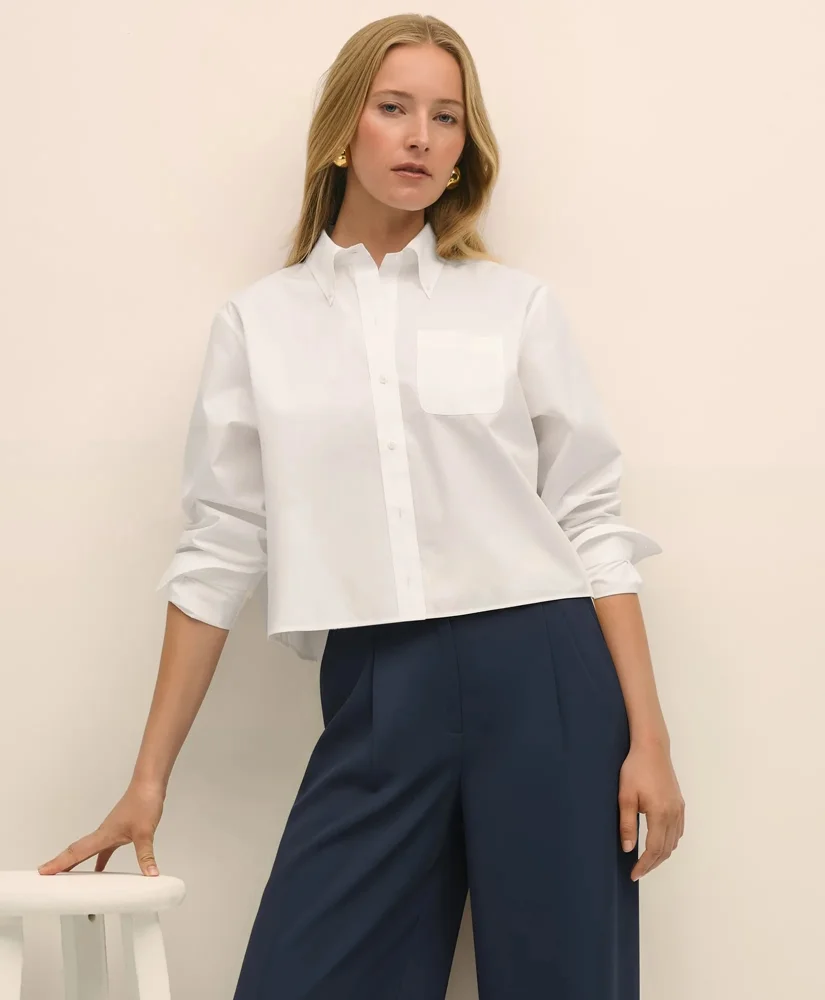 The Cropped Button-Down Shirt - 1