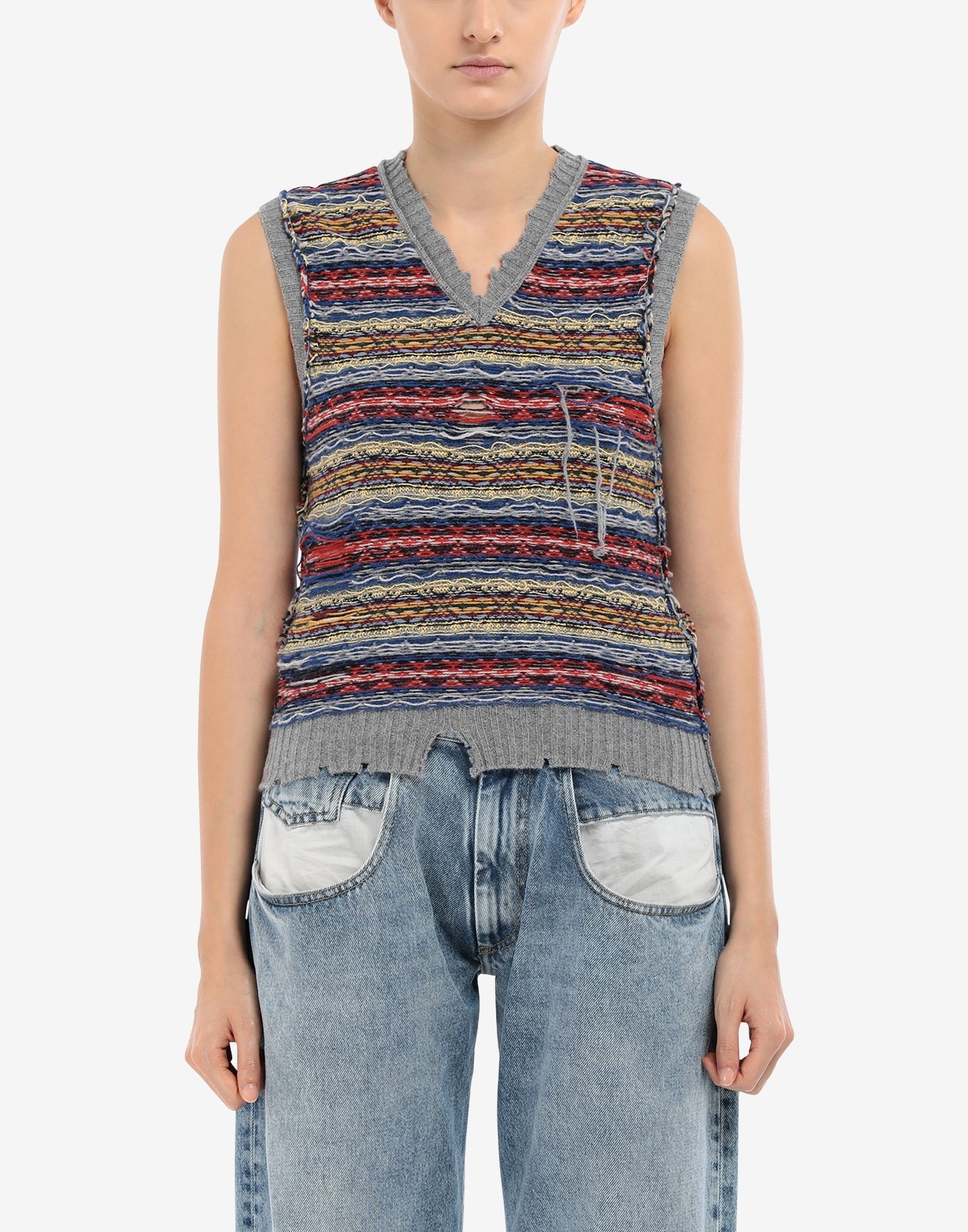 Reverse Fair Isle sleeveless sweater - 5