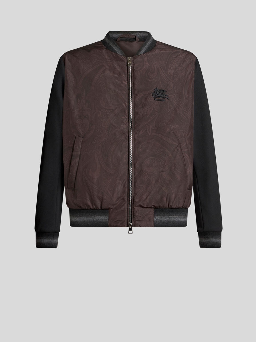 PAISLEY BOMBER JACKET WITH LOGO - 1