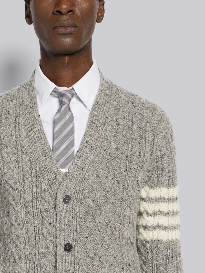 Cashmere Cable V-Neck Cardigan 5