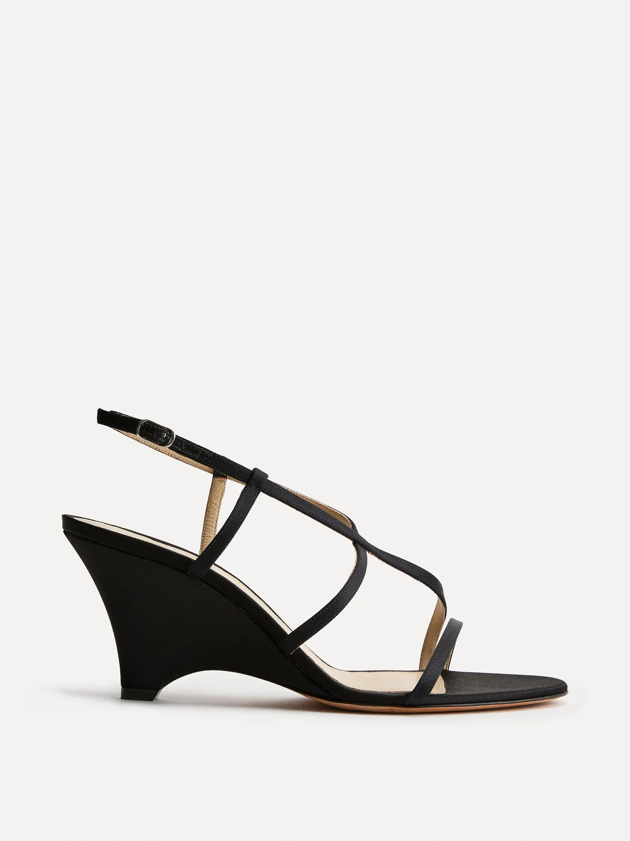 Rio Wedge / Black Satin - 1