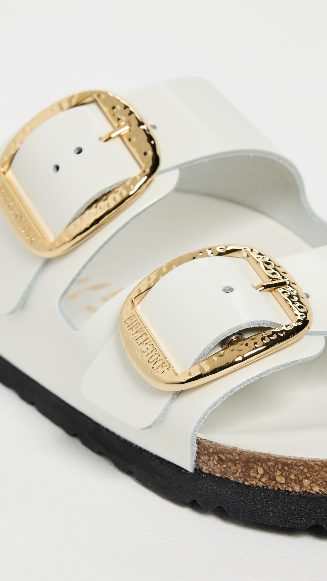 Arizona Big Buckle High Shine Hammered Sandals - 5