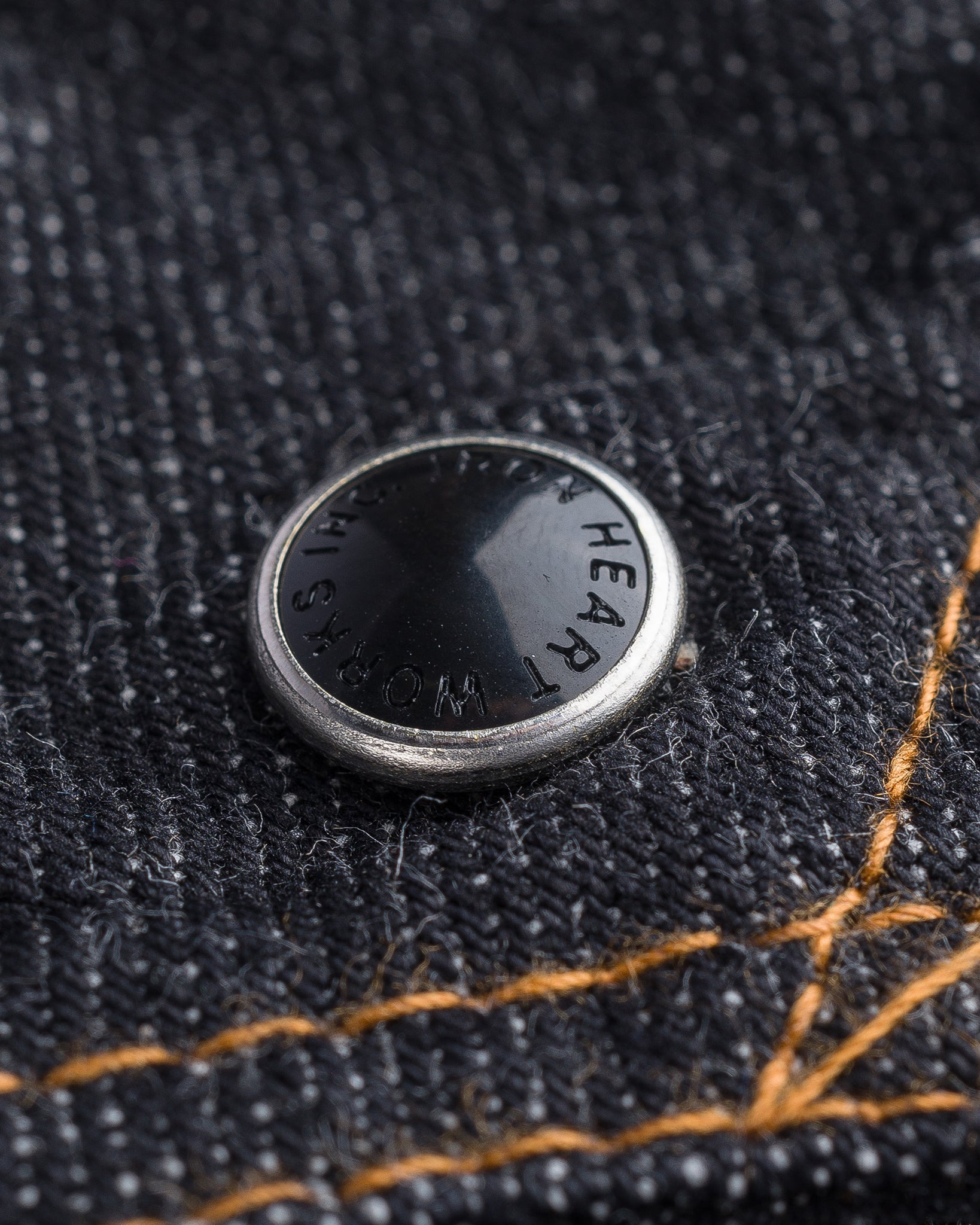 IHSH-33-BLK 12oz Selvedge Denim Western Shirt - Black - 21