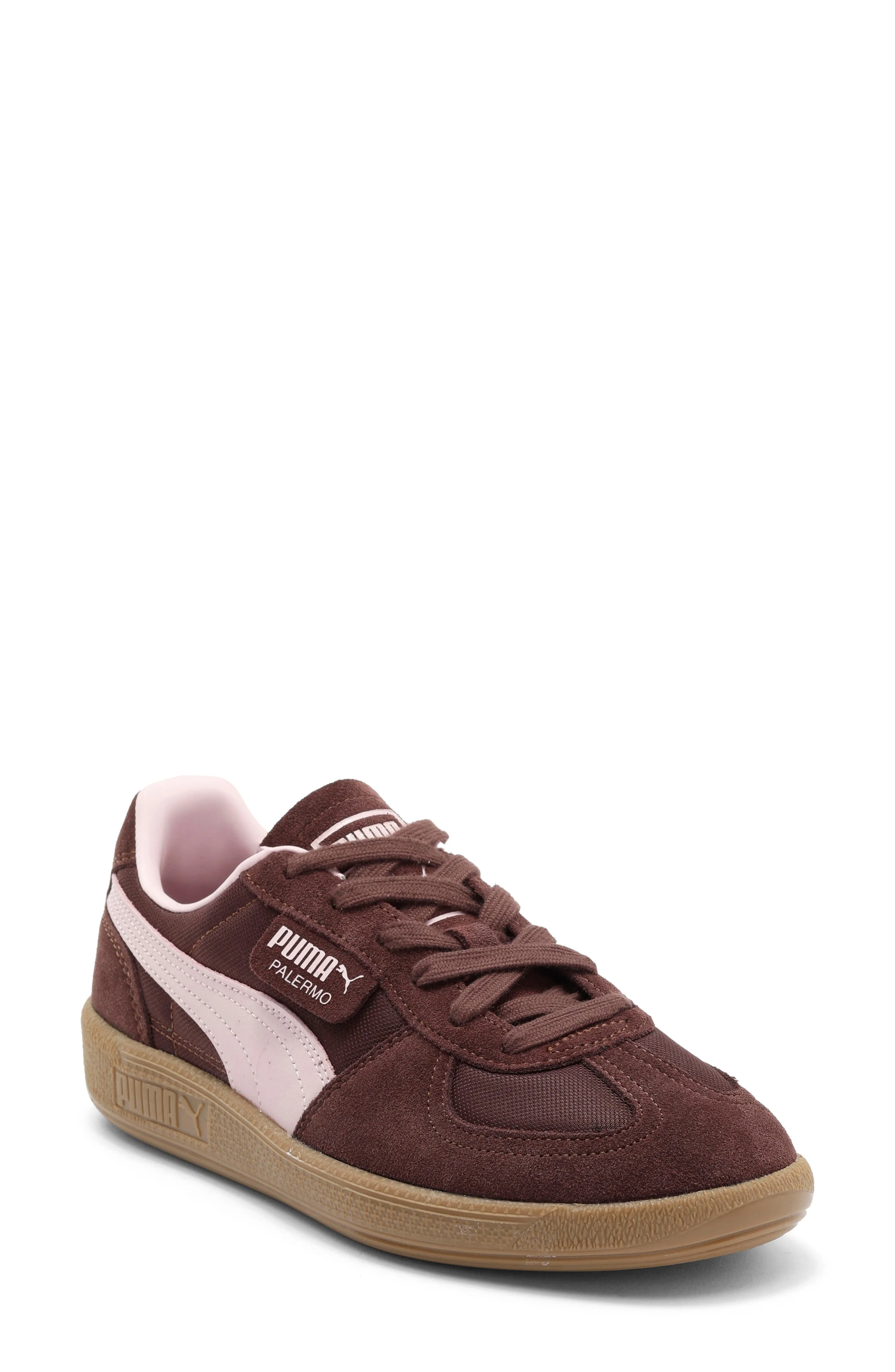 PUMA Palermo Vintage Sneaker in Chocolate Brown/Gum at Nordstrom - 1