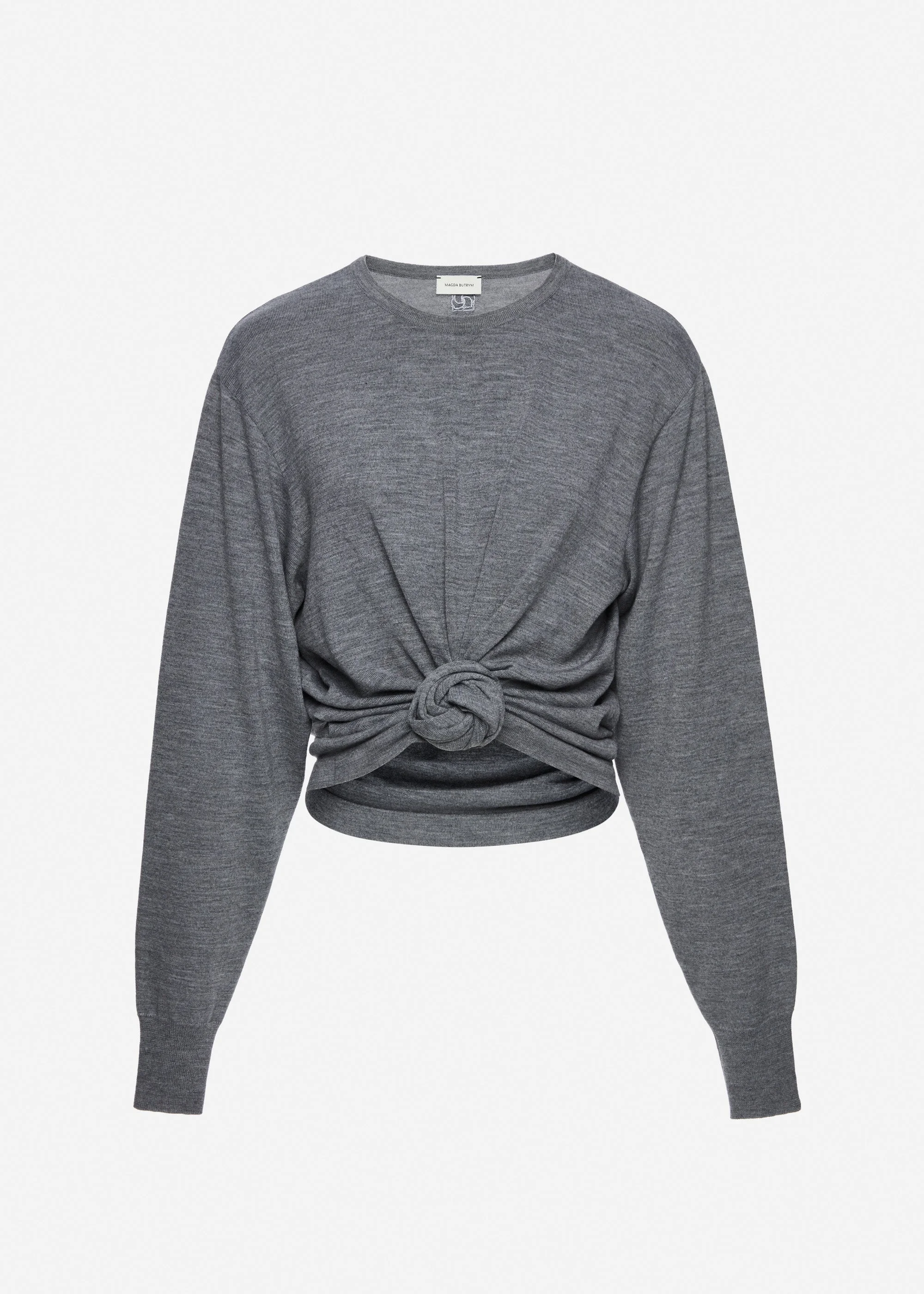 Knotted longsleeve in grey - 1