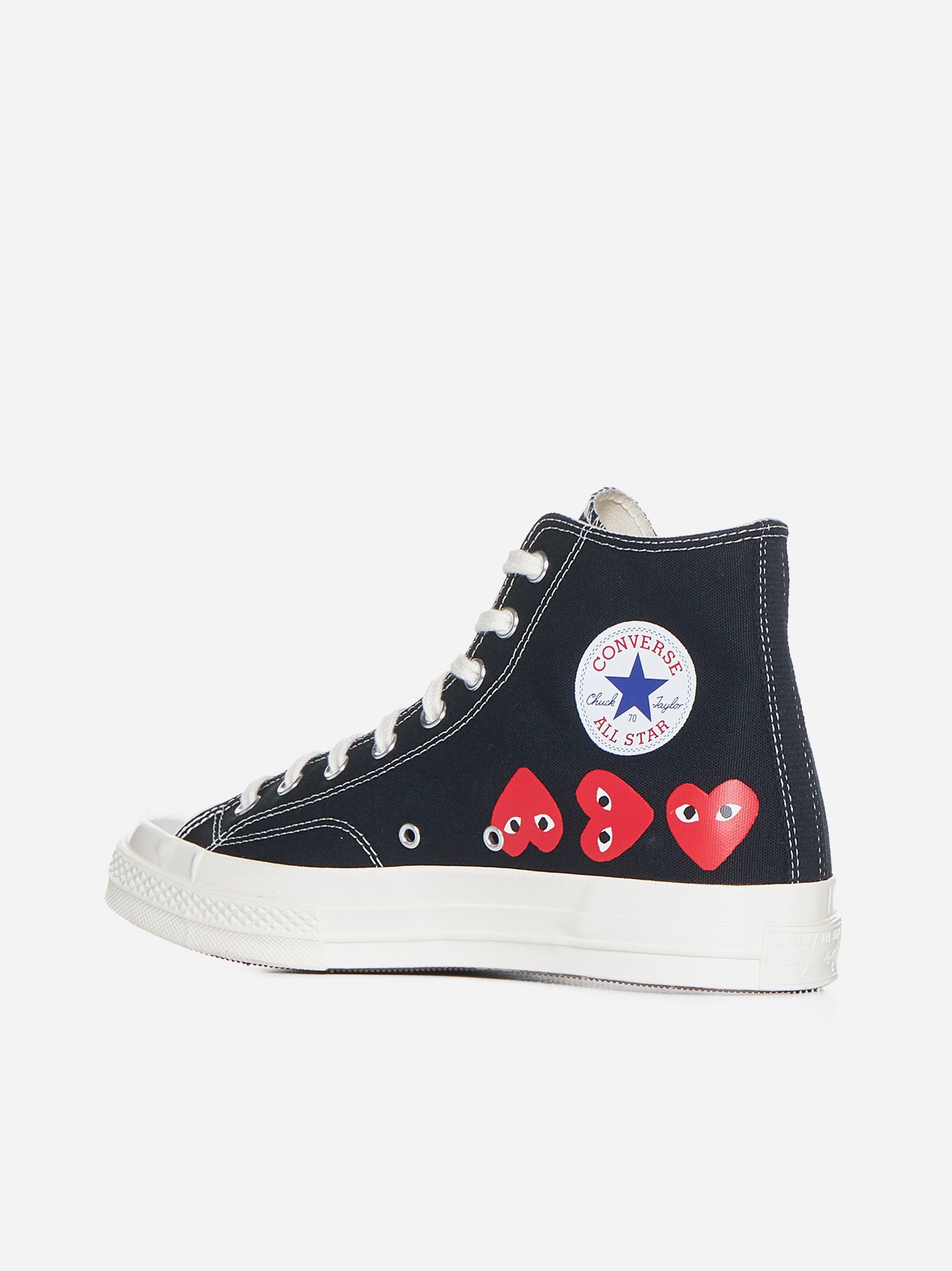 Multi heart high-top canvas sneakers - 3